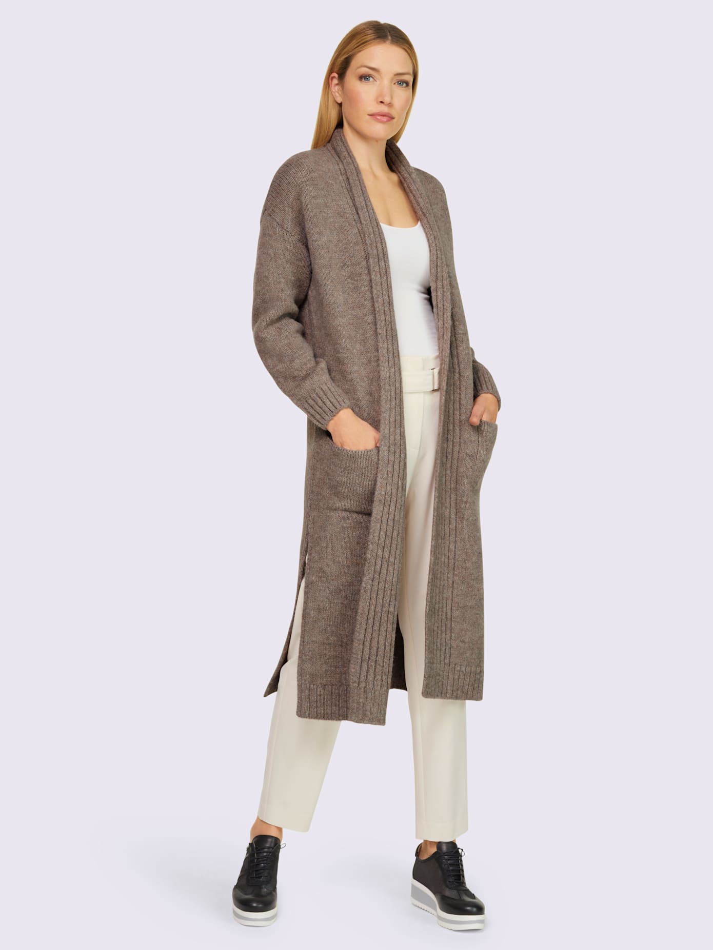 Veste en tricot côtes larges