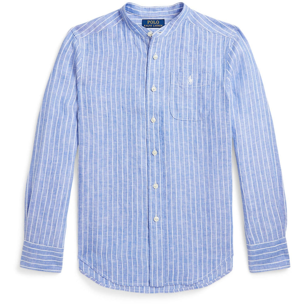 Køb Polo Ralph Lauren Blue White Boy Sport Skjorte