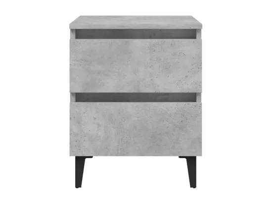 Tables de chevet 2 pièces Gris béton 40x35x50 cm Aggloméré