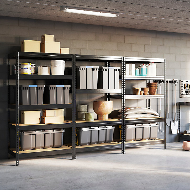 Étagère de garage en acier thermo-lacqué GoodHome Rand H. 180 x L. 97 x P. 60 cm
