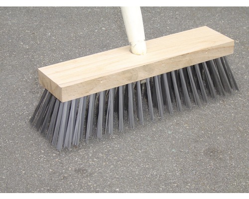 Bezem plat hout 6-rijig