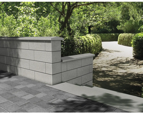 Muursteen, massieve steen, Eleganca Grey, 40 cm x 20 cm x 16,5 cm