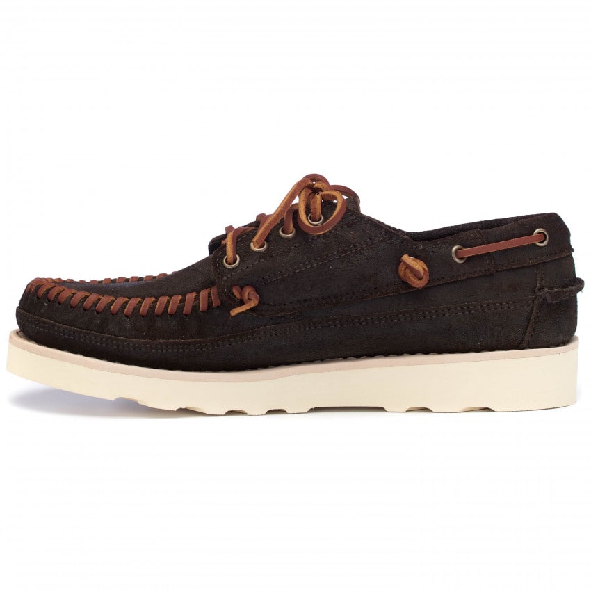 KEUKA OIL DARK BROWN-Mocassin en daim graissé pour homme