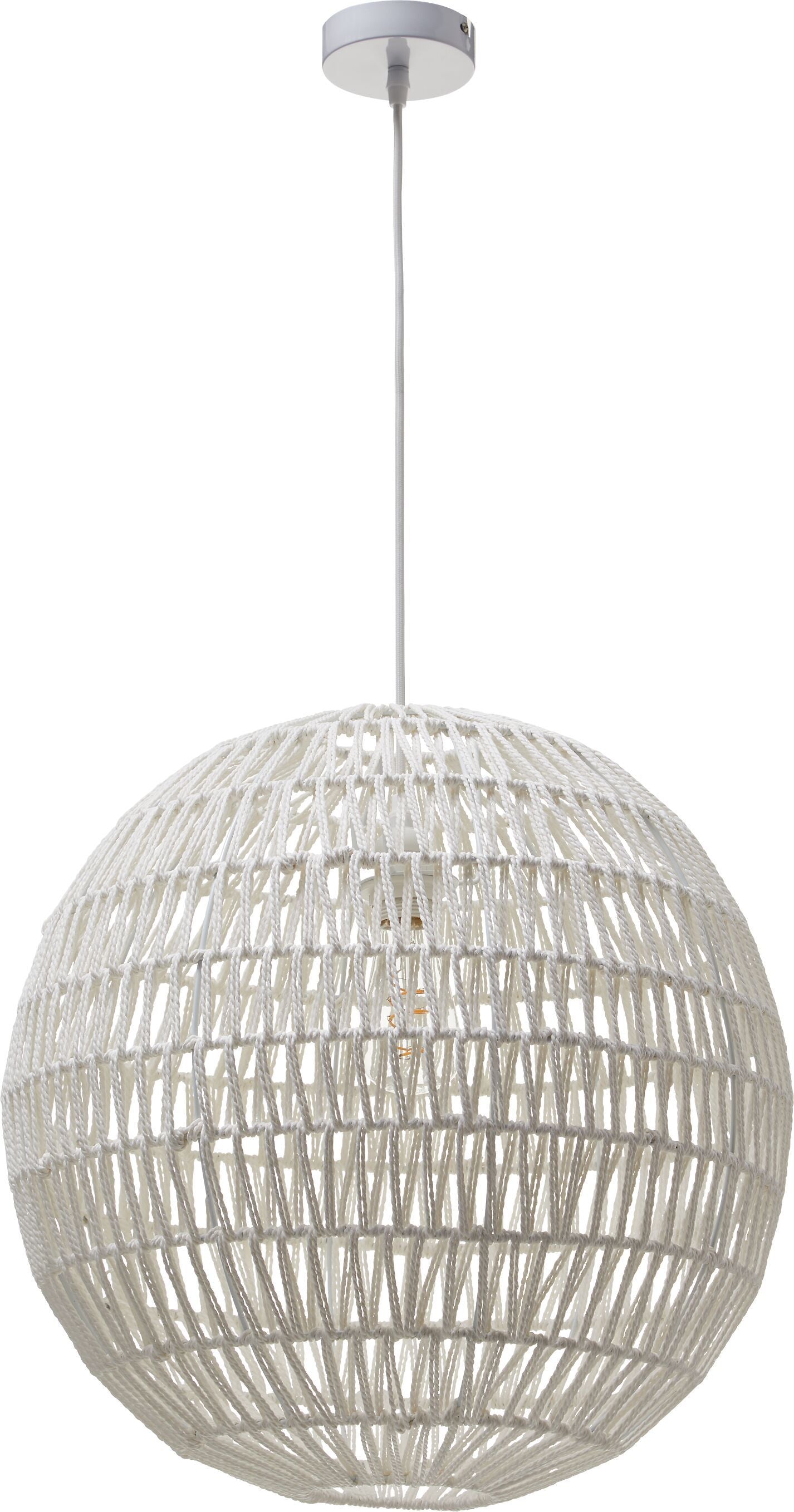 ORAZIO Hängeleuchte - Weiss / B: 48.5 cm x T: 48.5 cm x H: 135.0 cm
