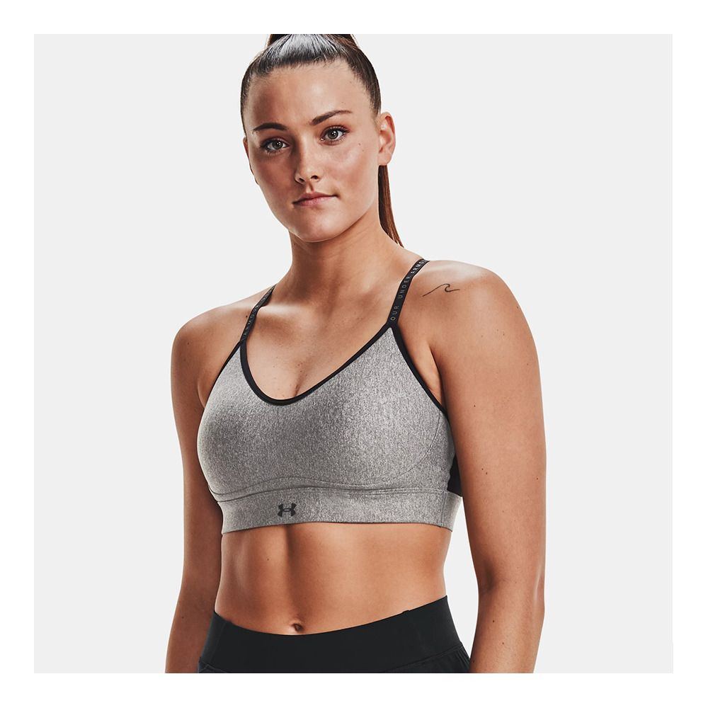 Under Armour INFINITY LOW HTR COVER - Brassière Femme gray