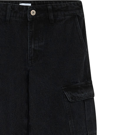 Grunt Jeans - Worki Low Waist Cargo - Schwarz