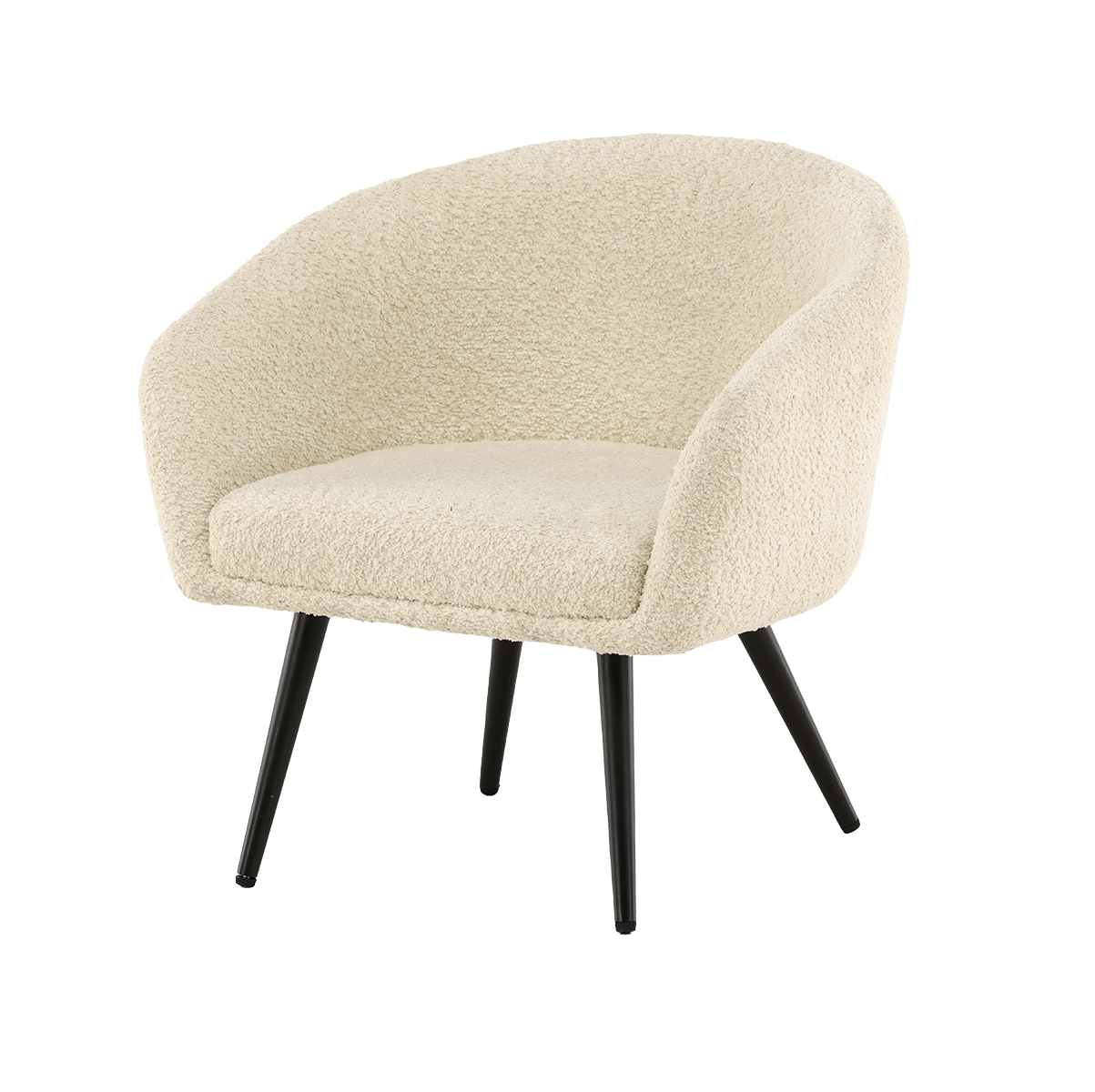 Kinderfauteuil Annika Teddystof Gebroken wit