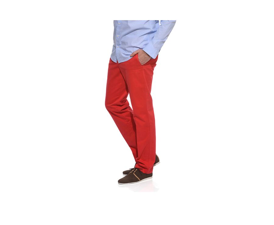 Pantalon chino homme Rouge Vif - JERRY