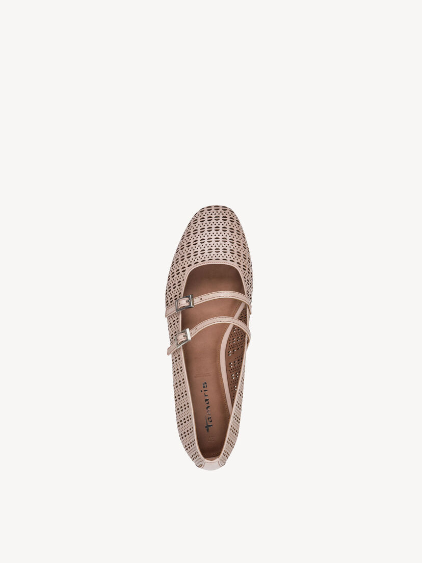Leren Ballerina - beige