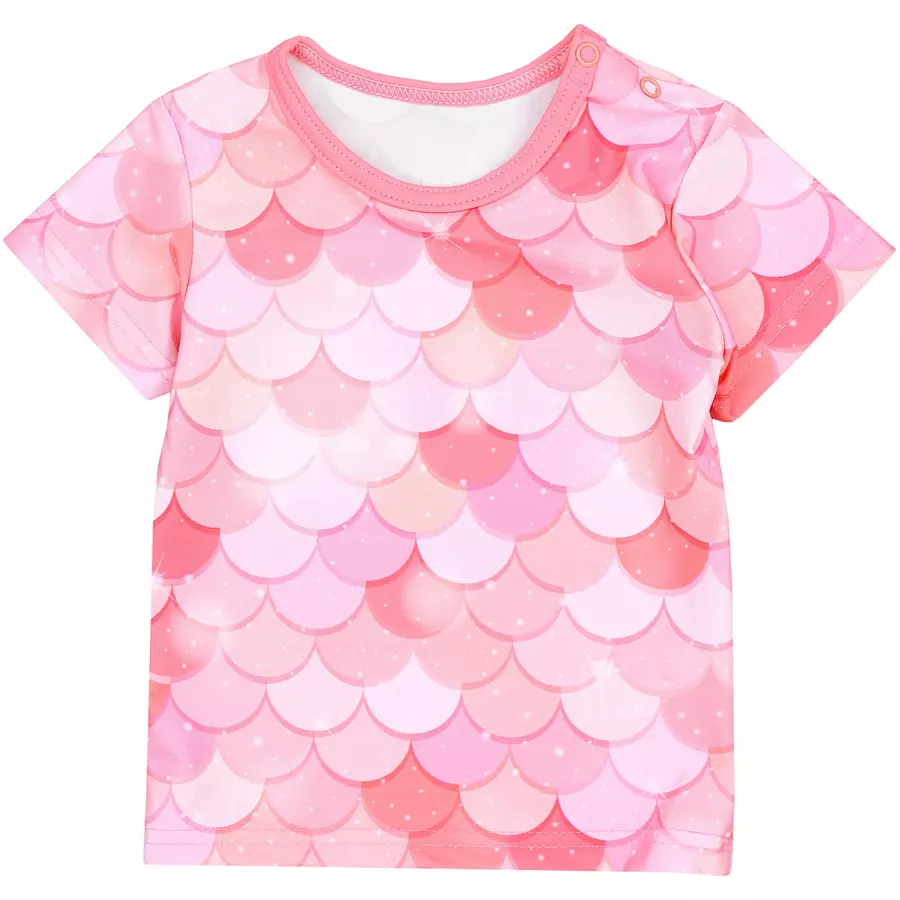 Aquarti Baby Mädchen Zweiteiler Badeanzug Bade-Set Bade T-Shirt Badehose apricot