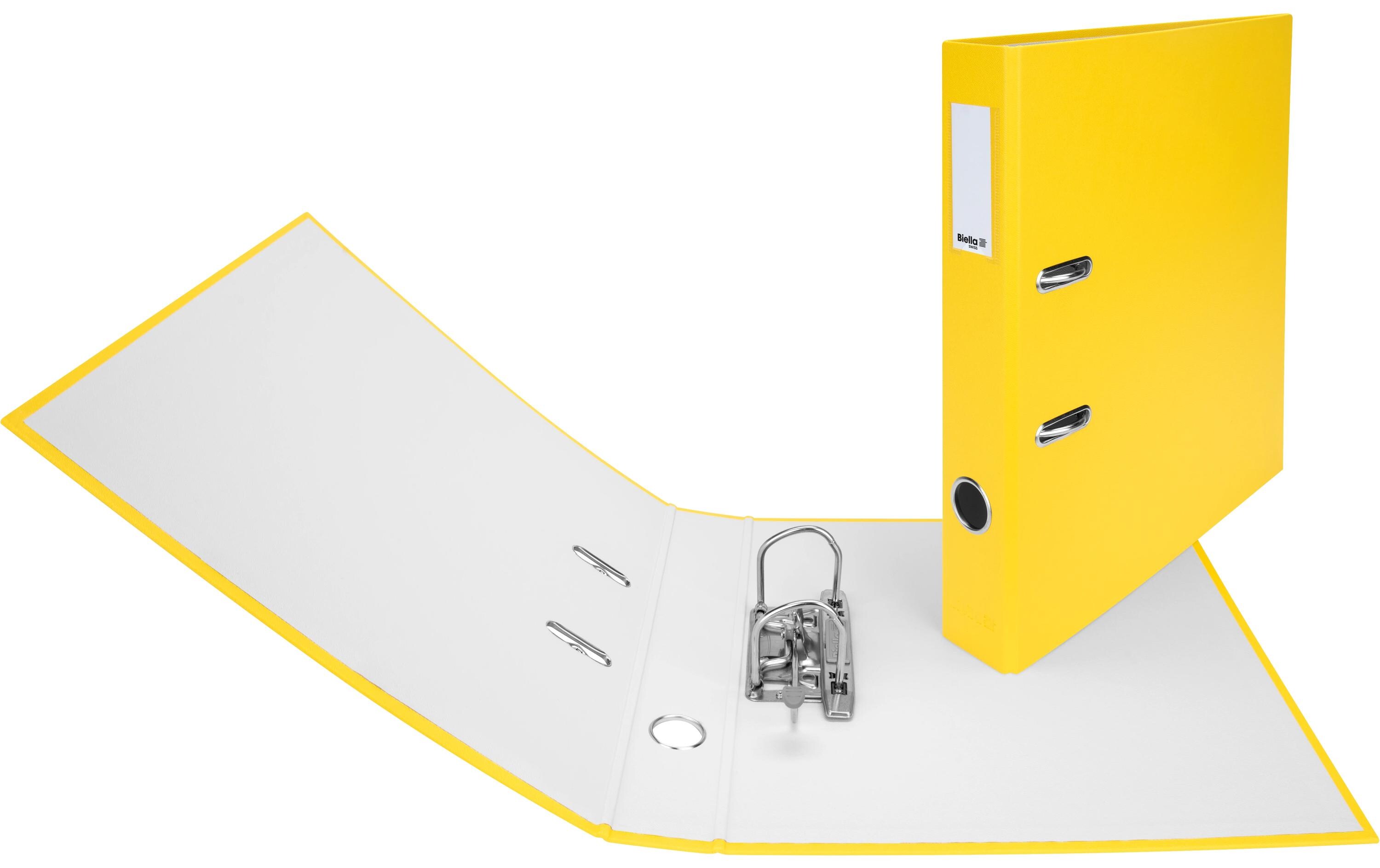 Ordner Plasticolor A4 4 cm, GelbOrdner mit Strong-Mechanik