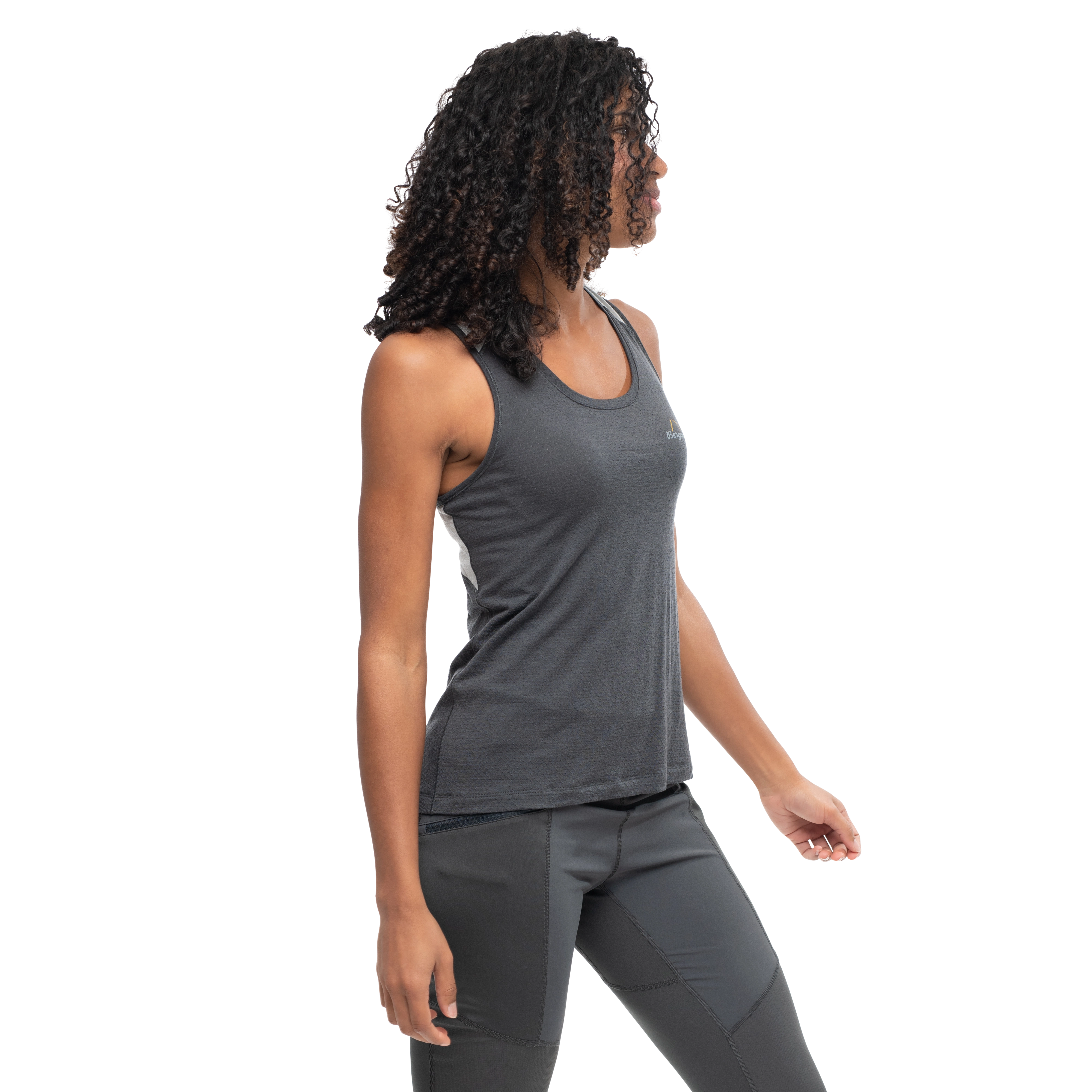Y LightLine Merino Top Women Dark Shadow Grey / Pearl Grey