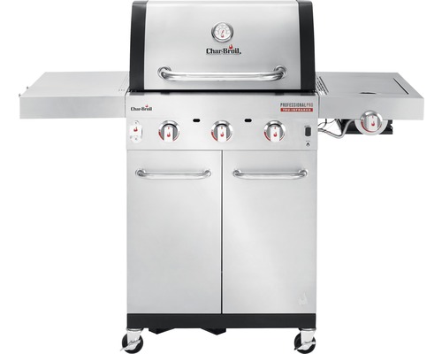 Char-Broil Gasgrill Professional PRO S 3 3-pits RVS incl. rooster, dekselthermometer, vetopvangbak, zijrooster, warmhoudrek, gietijzeren grillrooster
