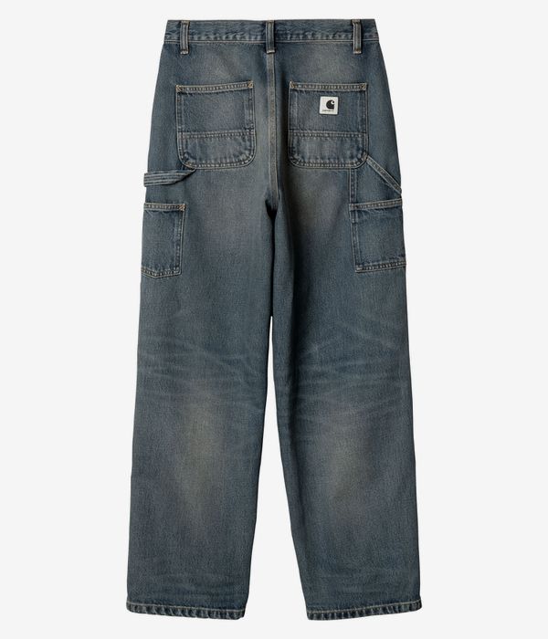 Carhartt WIP W' Brandon Double Knee Pant Smith Jeans women (blue worn used wash)