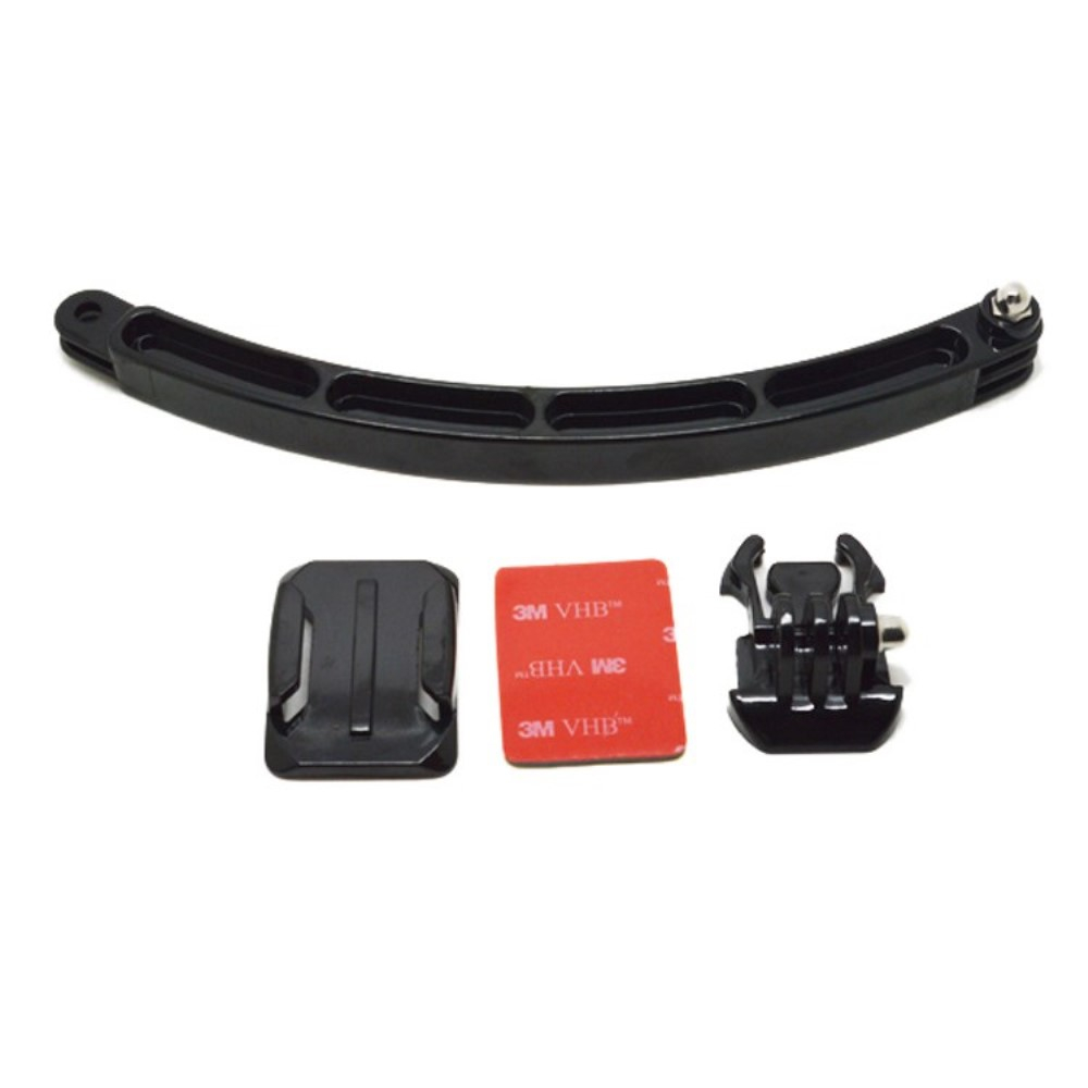 (19cm) Universal Motorrad / Velo Helm Halterung mit Schnellverschluss für GoPro - Schwarz