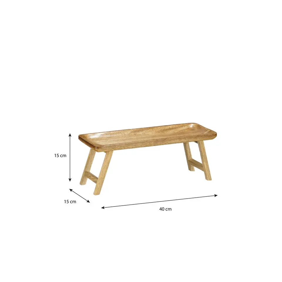 Mica Decorations Duko Dienblad - L40 x B15 x H15 cm - Hout - Bruin