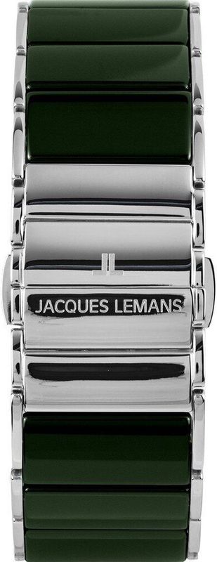 Jacques Lemans - Polshorloge - Zilver - Groen - RVS en Keramiek - Analoge Chronograaf