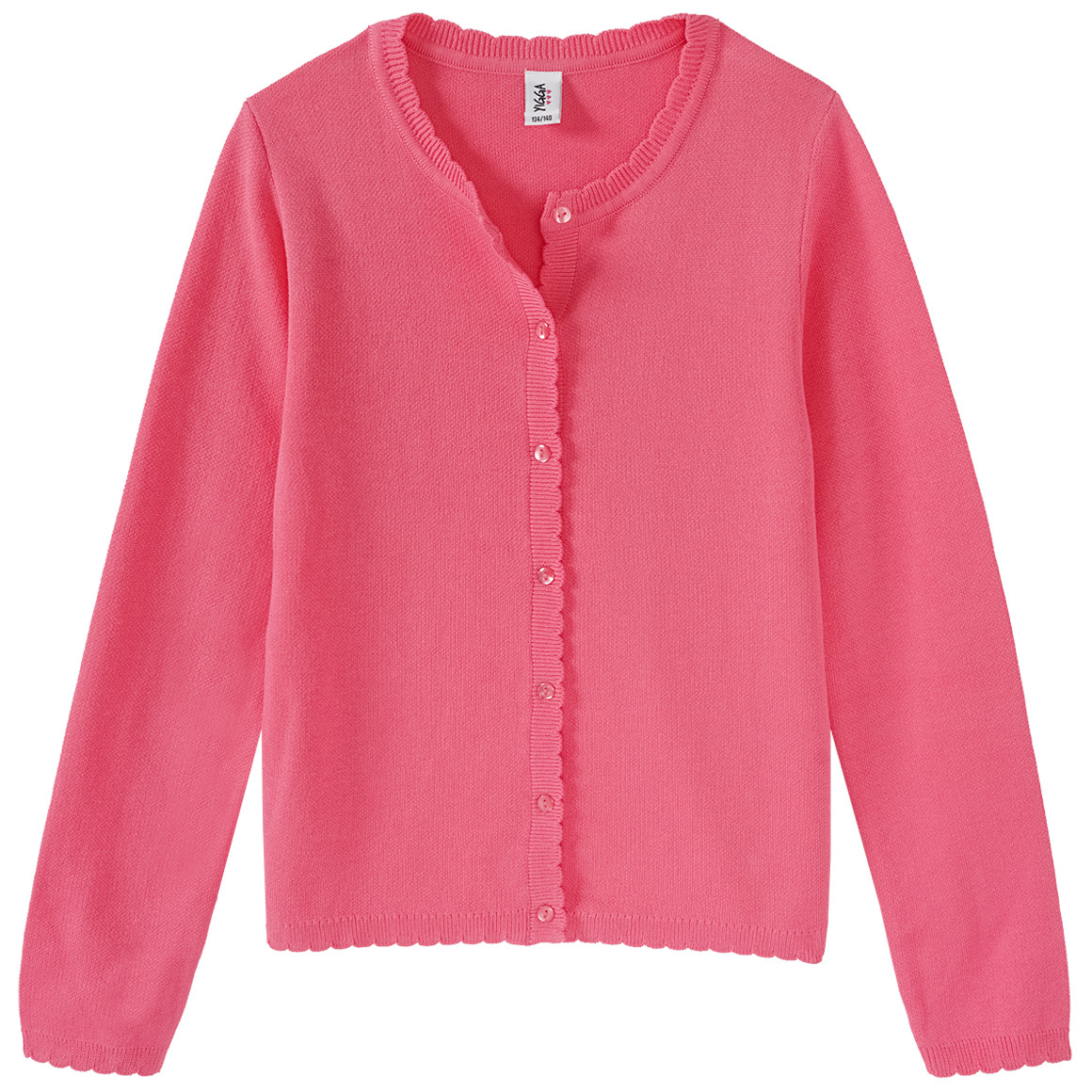 Yigga Mädchen Cardigan mit Knopfleiste pink