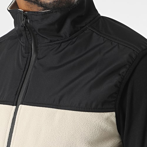 Veste Polaire Zippée Sans Manches Beige