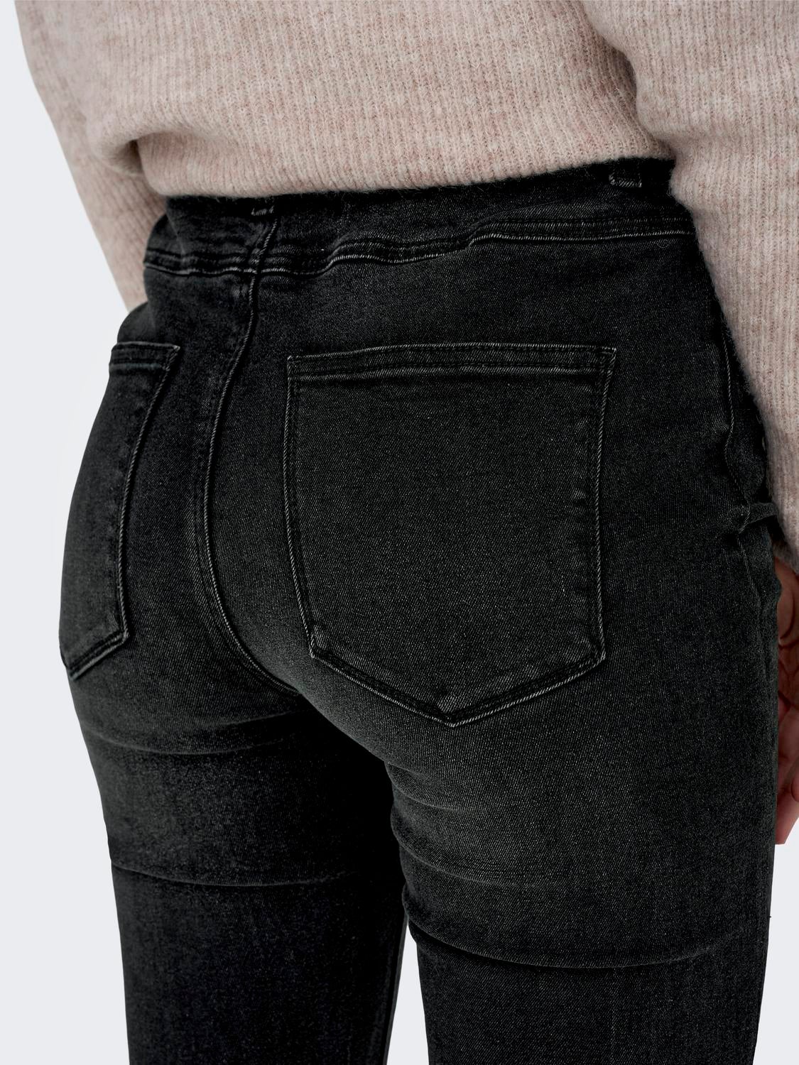 ONLLUNA Hohe Taille Skinny Fit Jeans Black