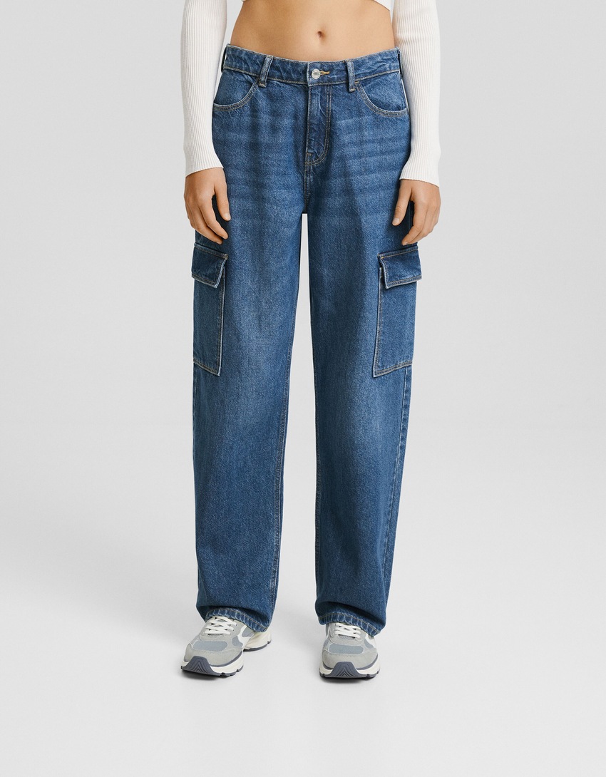 calça cargo reta