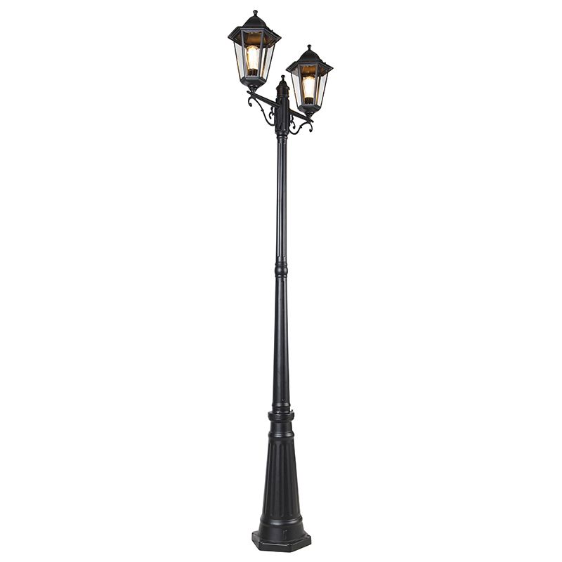 Buitenlantaarn zwart 220 cm 2-lichts IP44 - Havana