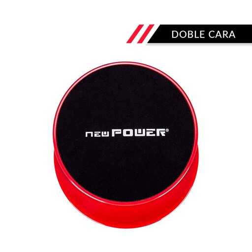 Discos deslizantes de dupla face Newpower (ø18cm) para melhorar a coordenação e o equilíbrio.