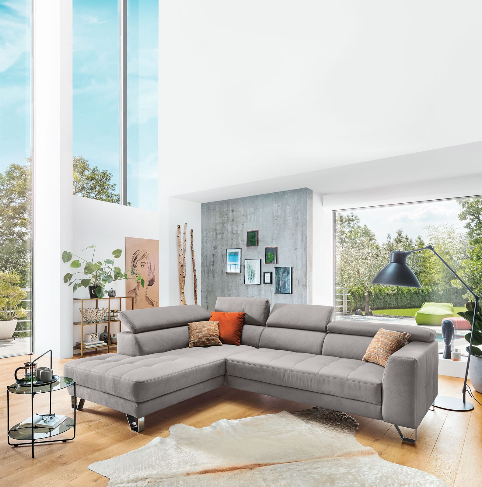 vito Ecksofa REEVE F 220 x 293 cm grey