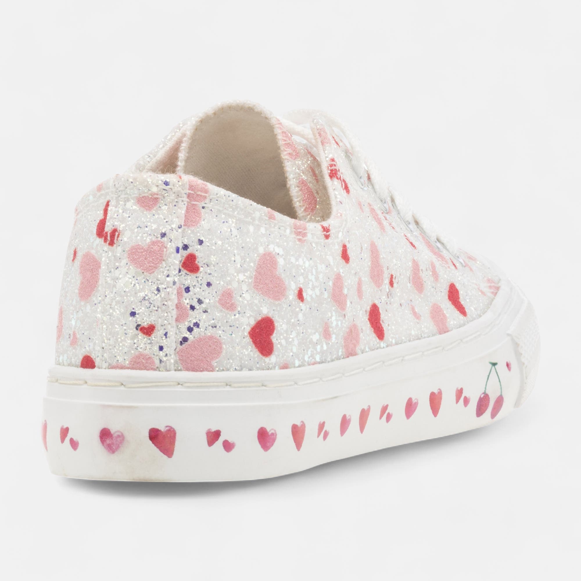 Baskets en toile Fille argent