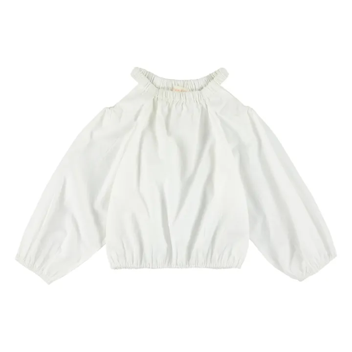 Simple Kids Blouse Popeline Date | Blanc