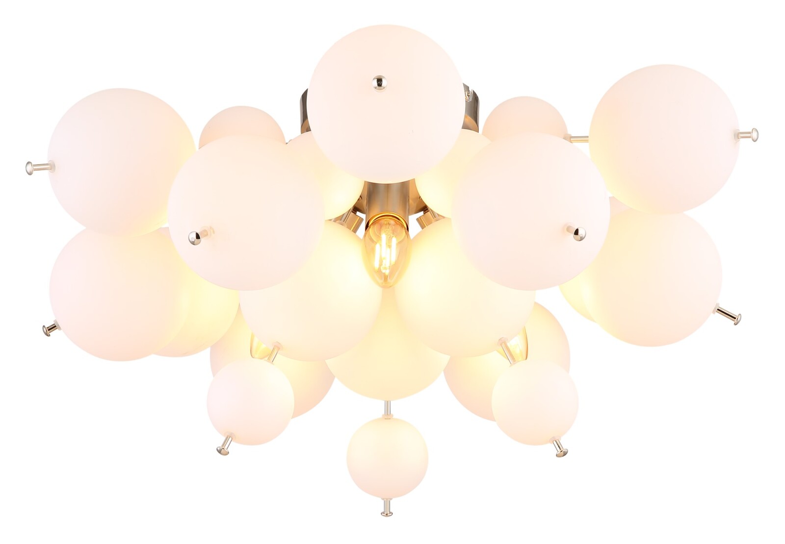 Deckenleuchte - opal - Nickel matt - 120 cm
