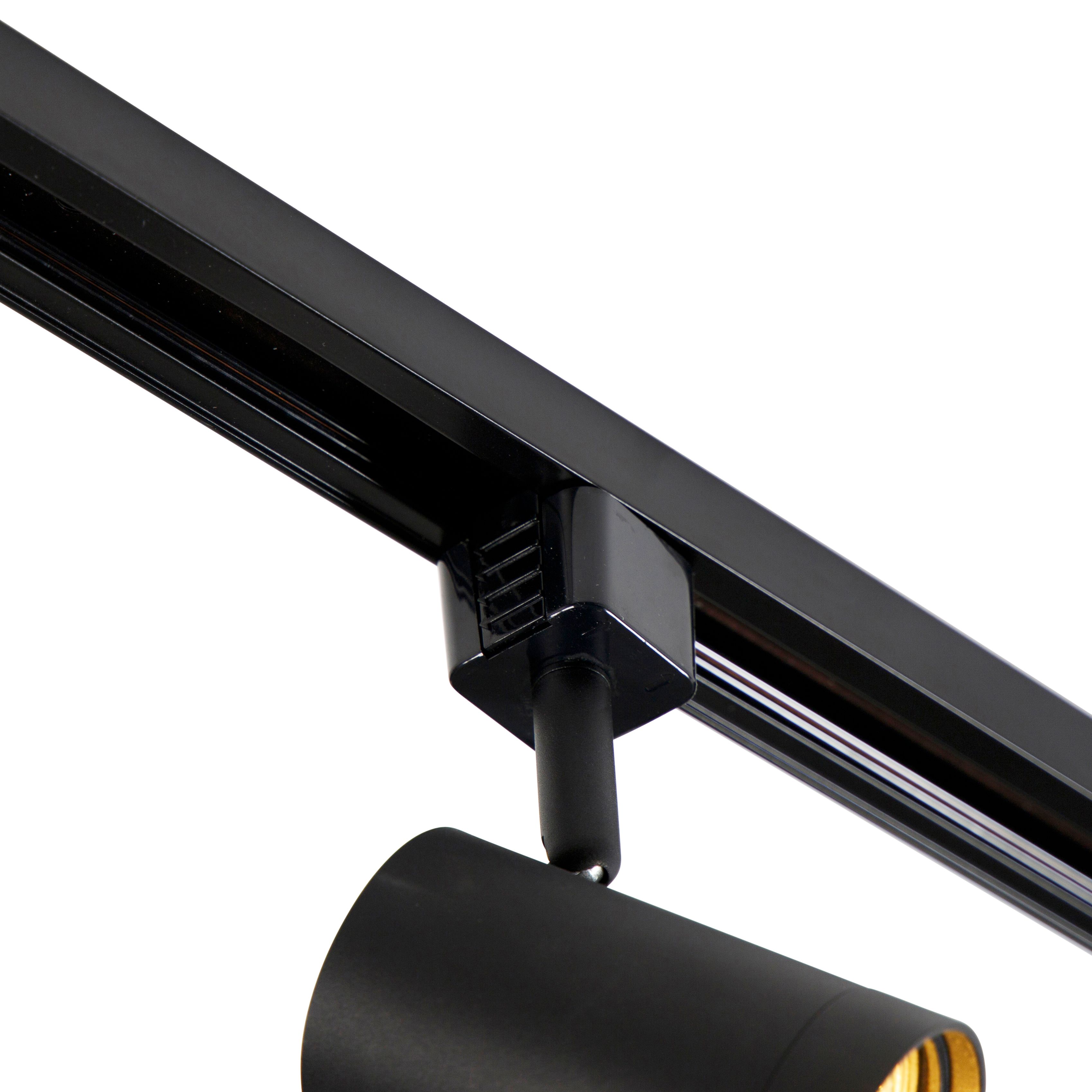 Modern railsysteem met 10 spots zwart 1-fase  - Iconic Jeana