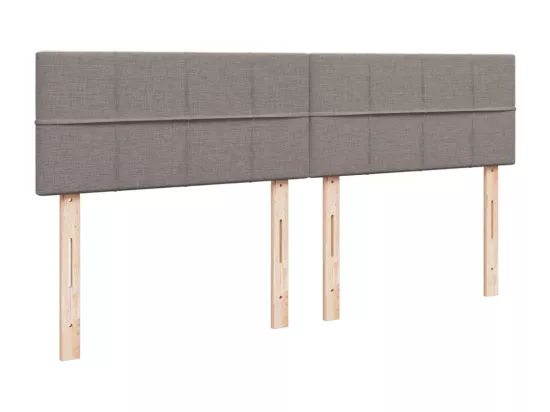 Sommier à lattes de lit avec matelas Taupe 180x200 cm Tissu