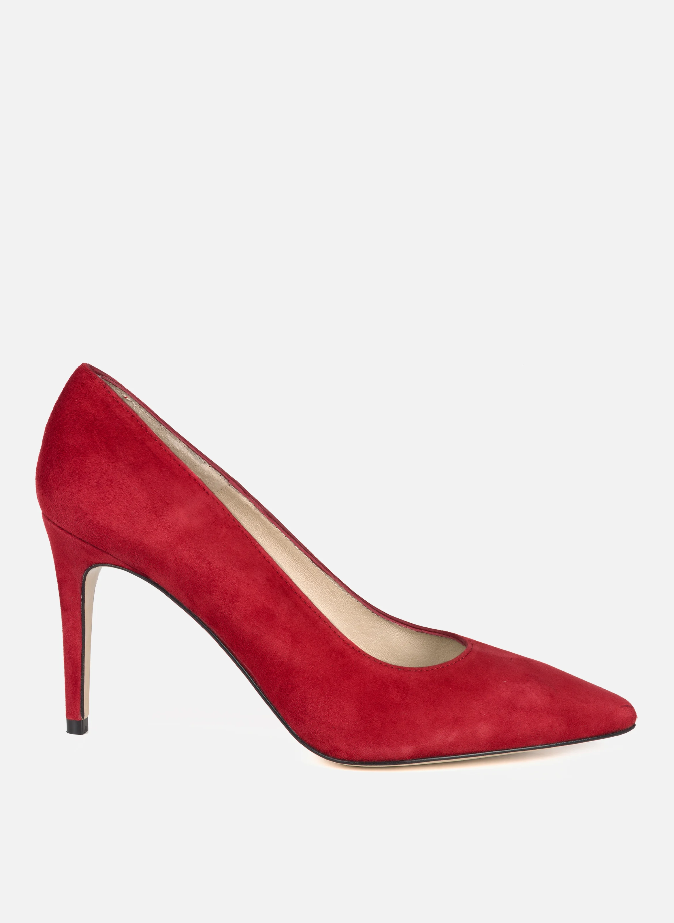 Escarpins classiques cuir daim | Rouge