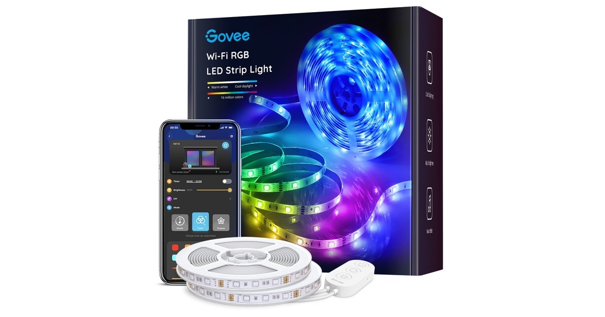 GoveeH6110 RGB Smart Wi-Fi + Bluetooth ledstrip  (10 meter, Wifi, Bluetooth)