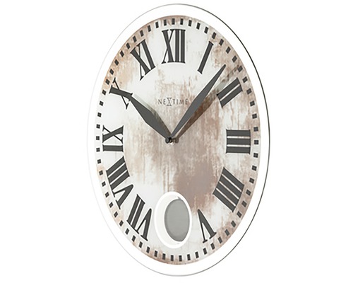 Romana wandklok, wit glas, Ø 43 x 4,2 cm