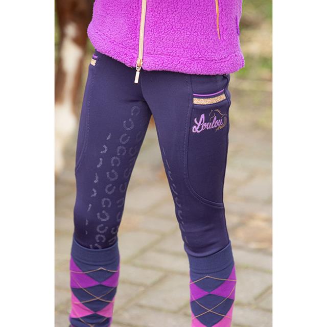 Paardrijlegging Harry's Horse LouLou Kai Full Grip Kids Donkerblauw