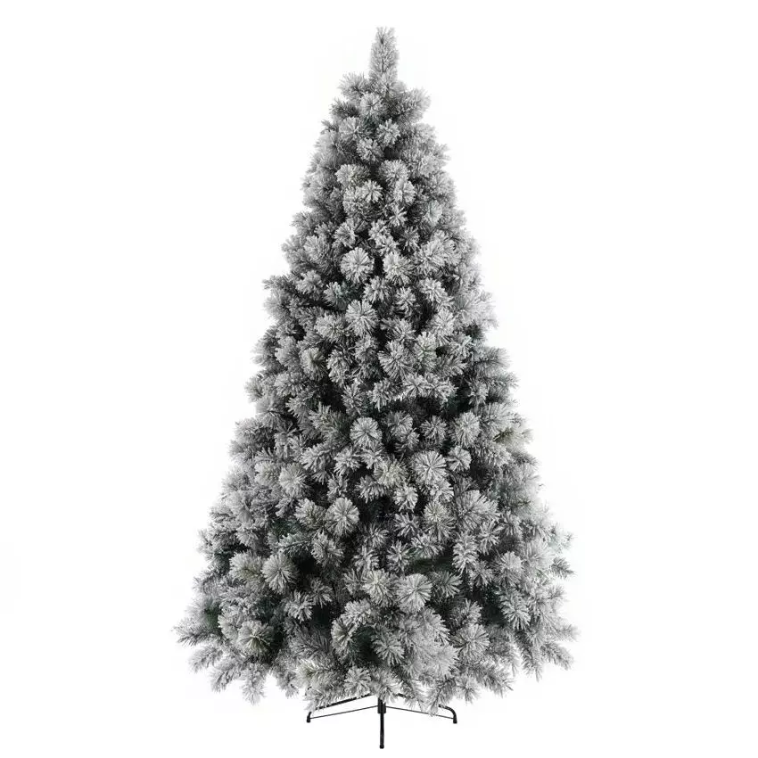 Sapin artificiel de Noël Edmonton H240 cm Vert enneigé