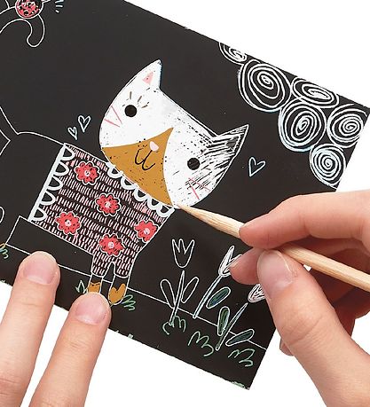 Ooly Scratch and ScribBlå Mini S?t - Cutie Cats