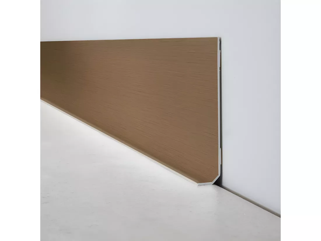 Plinthe PVC lot de 10 L100xH. 8cm - Bronze Brossé - PVC