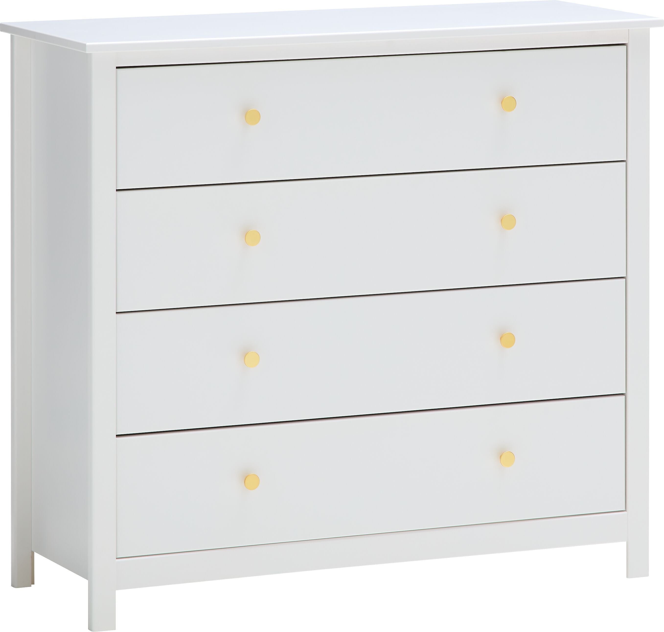 LUNA Wickelkommode mit Aufsatz Weiss - Weiss / B: 101.0 cm x T: 76.5 cm x H: 103.1 cm