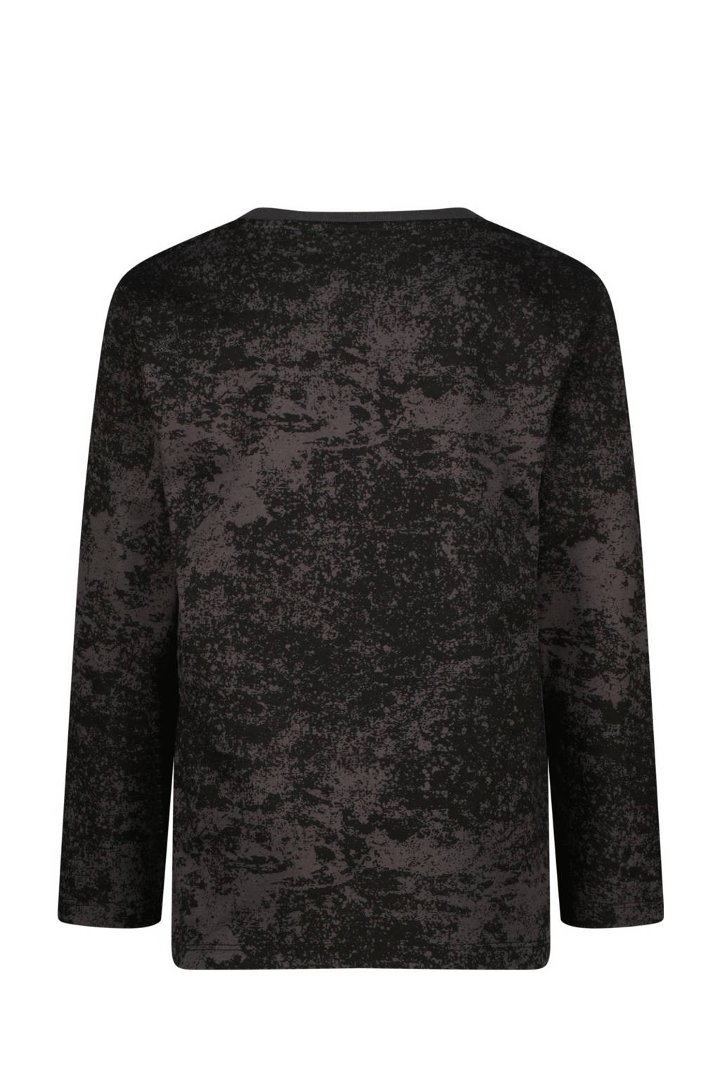 Vingino longsleeve Jame met all over print donkergrijs
