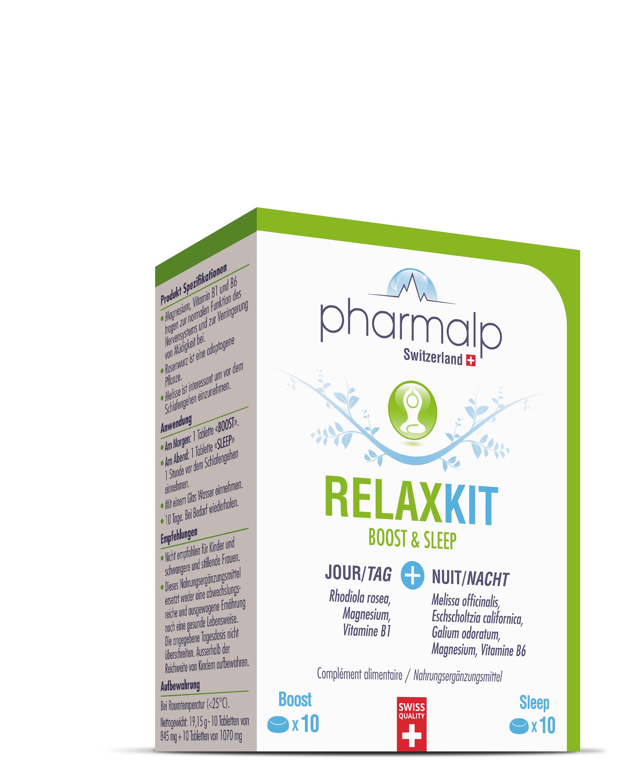 PHARMALP RELAXKIT Boost & Sleep Tabl Blist 20 Stk