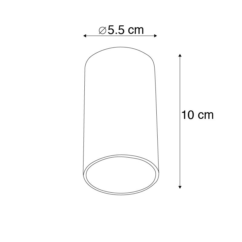 Moderne opbouwspot wit 5,5cm GU10 50mm - Tuba