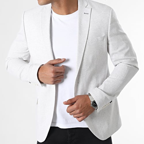 Veste Blazer Blanc Chiné