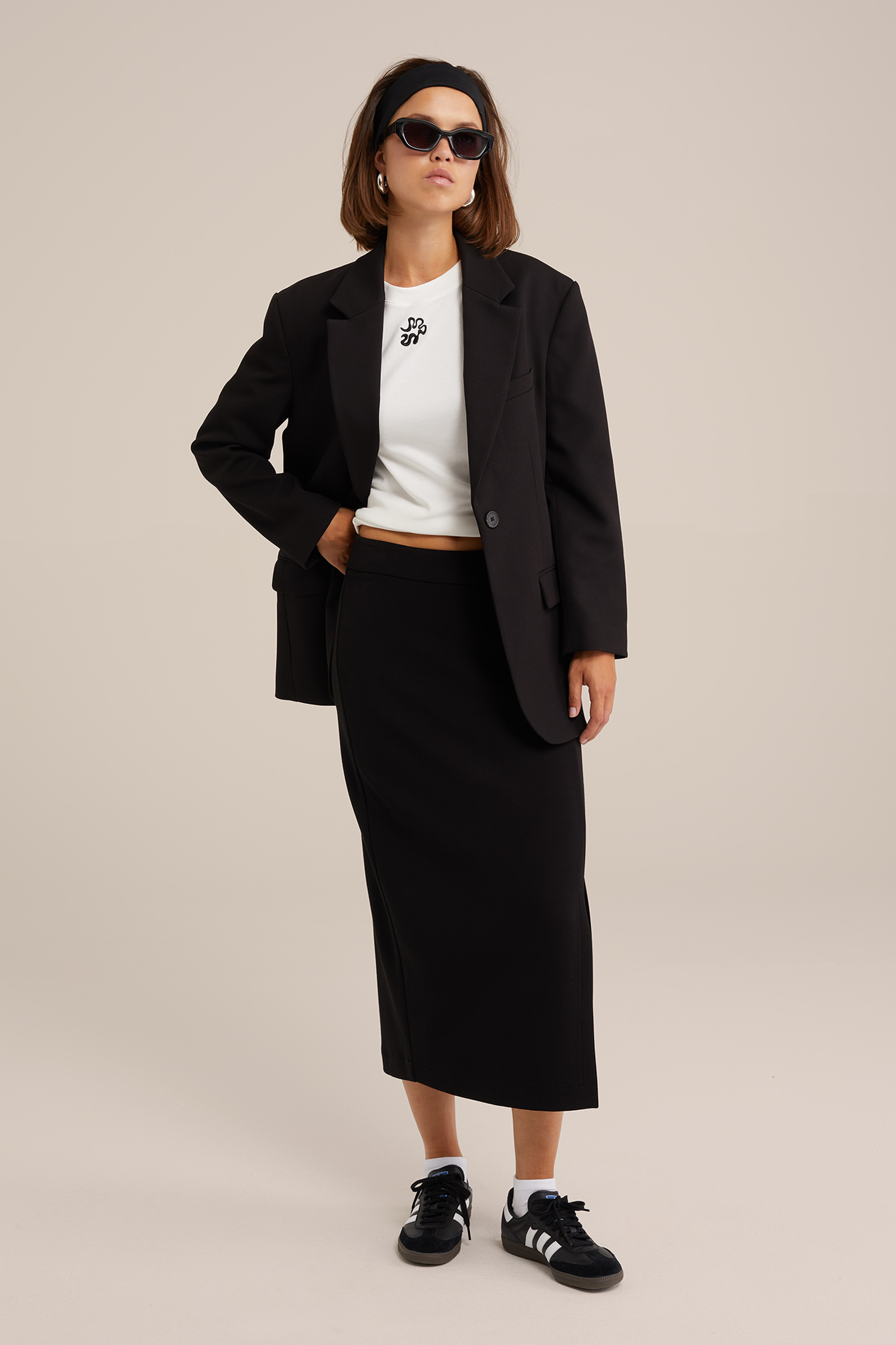jersey kokerrok WE Fashion Zwart