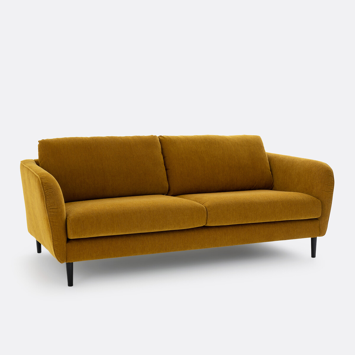 LA REDOUTE INTERIEURS<br>Sofá fixo de 3 a 4 lugares, veludo canelado, Amy