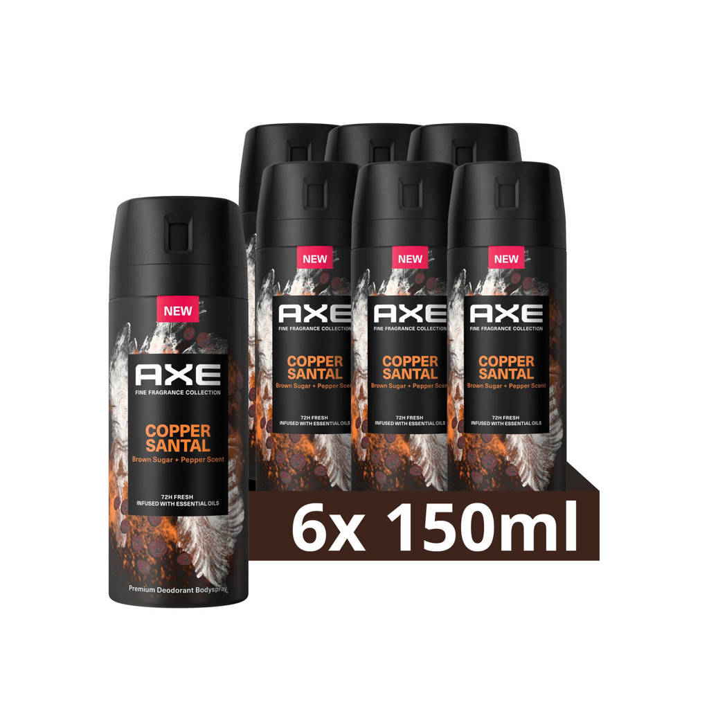 Copper Santal premium deodorant bodyspray - 6 x 150 ml