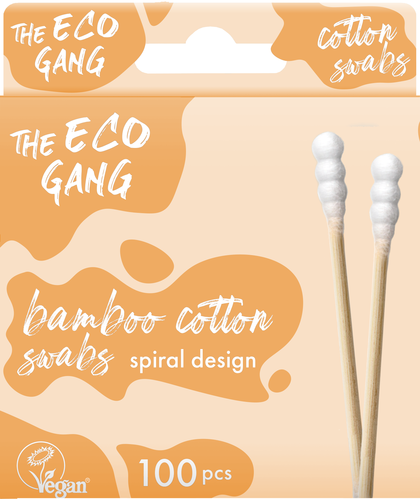 The Eco Gang  Spiral Cotton Swabs, 100 Stk