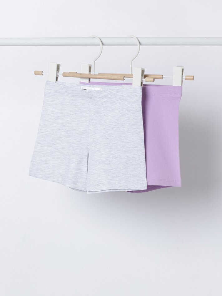 Conjunto com 2 Leggings Curtas - Malva